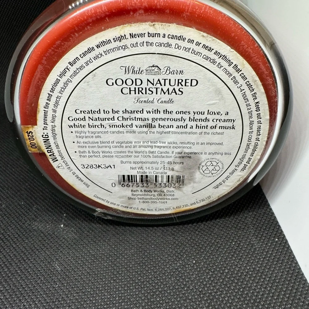 Good Natured Christmas 3-Wick Bath & Body Works Candle New with tags - Picture 3 of 3